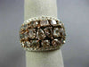 LARGE 5.55CT WHITE & PINK DIAMOND 18K WHITE & ROSE GOLD WEDDING ANNIVERSARY RING