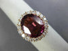ESTATE LARGE 7.30CT DIAMOND & AAA PINK TOURMALINE 18KT ROSE GOLD ENGAGEMENT RING