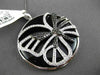 ESTATE MASSIVE 20.14CT ONYX & DIAMOND 18KT WHITE & BLACK GOLD CIRCULAR PENDANT
