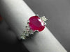 ESTATE 1.60CT DIAMOND & AAA OVAL CUT RUBY 14KT ROSE GOLD CLASSIC ENGAGEMENT RING