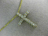 ESTATE .40CT DIAMOND 14KT YELLOW GOLD CLASSIC FLOATING CROSS PENDANT #21625