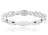 .85CT DIAMOND 14KT WHITE GOLD ROUND & BAGUETTE CHANNEL WEDDING ANNIVERSARY RING