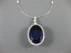 ESTATE EXTRA LARGE 32.4CT DIAMOND & AAA TANZANITE 18K WHITE GOLD LARIAT NECKLACE