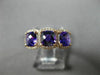 ESTATE WIDE 1.48CT DIAMOND & AAA AMETHYST 14K ROSE GOLD PAST PRESENT FUTURE RING
