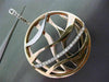 ESTATE LARGE .16CT DIAMOND 14K WHITE & ROSE GOLD 3D CIRCULAR MULTI WAVE EARRINGS