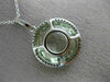 ESTATE EXTRA LARGE 1.13CT DIAMOND & GREEN AMETHYST 14KT WHITE GOLD HALO PENDANT