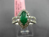 ESTATE 1.53CT DIAMOND & AAA EMERALD 18KT WHITE GOLD CLASSIC HALO ENGAGEMENT RING