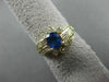 ESTATE 1.73CT DIAMOND & AAA OVAL SAPPHIRE 14KT YELLOW GOLD ENGAGEMENT RING #9788