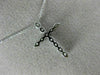 ESTATE .25CT DIAMOND 14KT WHITE GOLD 3D ROUND CLASSIC FLOATING CROSS PENDANT