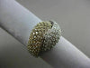 ESTATE WIDE 1.80CT WHITE CHOCOLATE FANCY DIAMOND 14K WHITE GOLD CRISS CROSS RING