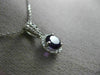 ESTATE 1.02CT DIAMOND & AAA AMETHYST 14KT WHITE GOLD 3D PAVE HALO ROUND PENDANT