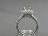 ESTATE 1.20CTW DIAMOND PAVE 14K W GOLD ENGAGEMENT RING SEMI MOUNT SETTING #20096