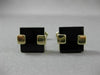 ESTATE LARGE AAA BLACK ONYX 14K YELLOW GOLD SQUARE CUFF LINKS GREAT GIFT! #21202