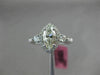 ESTATE .78CT WHITE & YELLOWW DIAMOND 18K WHITE GOLD CLASSIC HALO ENGAGEMENT RING