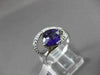 ESTATE LARGE 1.52CTW DIAMOND & AAA AMETHYST 14KT WHITE GOLD FLOATING 3D RING