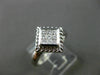 ESTATE WIDE .25CT DIAMOND 14KT WHITE GOLD SQUARE FILIGREE PROMISE RING #17683