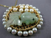 ESTATE LARGE AAA MULTI GEM 14KT YELLOW GOLD 3D CIRCULAR MESH LUCKY FISH PENDANT