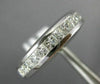 ESTATE 1.12CT DIAMOND 14KT WHITE GOLD 3D CHANNEL WEDDING ANNIVERSARY RING #20173