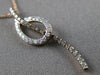 ESTATE .24CT WHITE & CHOCOLATE FANCY DIAMOND 14KT ROSE GOLD 3D ELONGATED PENDANT