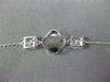 .51CT DIAMOND 18K WHITE GOLD ROUND & BAGUETTE 4 LEAF CLOVER FLOWER LOVE BRACELET