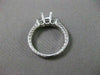 ESTATE .50CT DIAMOND 14KT WHITE GOLD 3 STONE SEMI MOUNT ENGAGEMENT RING #22429
