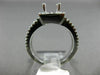 ESTATE .80CT DIAMOND 14K WHITE GOLD HALO SQUARE SEMI MOUNT ENGAGEMENT RING #2625
