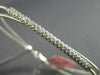 ESTATE .25CT DIAMOND 14KT WHITE GOLD CRISS CROSS BAR FLEXIBLE MESH LOVE BRACELET