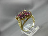 ANTIQUE LARGE 7CT AAA OVAL GARNET 14KT YELLOW GOLD ROPE FILIGREE RING #20564