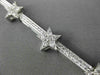 ESTATE WIDE 1.25CT DIAMOND 14KT WHITE GOLD STAR FILIGREE BRACELET BEAUTIFUL!!