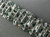ESTATE MASSIVE 56.94CT WHITE & BLUE DIAMOND 18K WHITE GOLD 3D MULTI ROW BRACELET