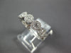 ESTATE .97CT DIAMOND 18K WHITE GOLD HALO SEMI ETERNITY INFINITY ANNIVERSARY RING