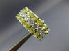 ESTATE WIDE 5.22CT WHITE & FANCY YELLOW DIAMOND 18KT 2 TONE GOLD 3 ROW EARRINGS