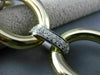 ESTATE WIDE LONG 1.50CT DIAMOND 14K WHITE & YELLOW GOLD 3D CLASSIC OVAL BRACELET