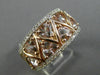 ESTATE WIDE .22CT DIAMOND & TRILLION PINK ICE 14KT WHITE & ROSE GOLD 3D FUN RING