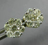 ESTATE 1.10CT DIAMOND 14KT YELLOW GOLD 3D CLASSIC CLUSTER FLOWER STUD EARRINGS