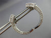 ANTIQUE .72 CTW HANGING 3D MOON SHAPE 14KT WHITE GOLD EARRINGS STUNNING!! #21750