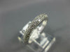 ESTATE .35CT DIAMOND 14K WHITE GOLD 2 ROW FILIGREE WEDDING ANNIVERSARY RING 1209