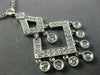 ESTATE .51CT DIAMOND 14KT WHITE GOLD PAVE FILIGREE MILGRAIN CHANDELIER NECKLACE