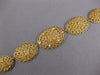 ESTATE LARGE .18CT DIAMOND 14K YELLOW GOLD 3D WOVEN MULTI LINK OVAL FUN BRACELET
