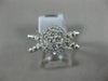 ESTATE .64CT DIAMOND 14KT WHITE GOLD CLUSTER OVAL CRISS CROSS X FRIENDSHIP RING