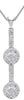 ESTATE .85CT DIAMOND 14KT WHITE GOLD CLASSIC FLOWER BY THE YARD FLOATING PENDANT