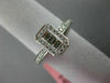ESTATE .71CT ROUND & BAGUETTE DIAMOND 18K WHITE GOLD 3D OCTAGON PROMISE RING