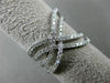 ESTATE .69CT ROUND DIAMOND 18K WHITE GOLD 3D HANDCRAFTED CRISS CROSS X LOVE RING