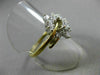 ESTATE LARGE .86CT DIAMOND 14KT WHITE & YELLOW GOLD CLUSTER COCKTAIL RING #19219