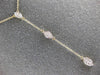 ESTATE .20CT DIAMOND 14KT YELLOW GOLD 3D CLUSTER LARIAT MARQUISE FUN NECKLACE