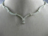 ANTIQUE 2.10CT DIAMOND 14KT WHITE GOLD 3D FILIGREE BEZEL DROP NECKLACE #18629