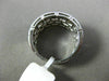 ESTATE WIDE 1.36CT MULTI COLOR DIAMOND 14KT WHITE GOLD HEXAGON ANNIVERSARY RING