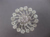 ESTATE EXTRA LARGE 3.29CT DIAMOND 18KT WHITE GOLD 3D MULTI FLOWER COCKTAIL RING