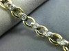 ANTIQUE .50CT DIAMOND 14K WHITE & YELLOW GOLD 3D LINK HANDCRAFTED BRACELET #227