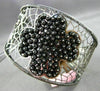 ESTATE EXTRA WIDE 1.30CT DIAMOND 14KT BLACK GOLD 4 CLOVER HEART BANGLE BRACELET
